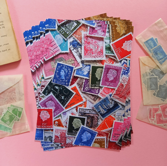 Afbeeldingen van Mini Setje Postzegelpapier